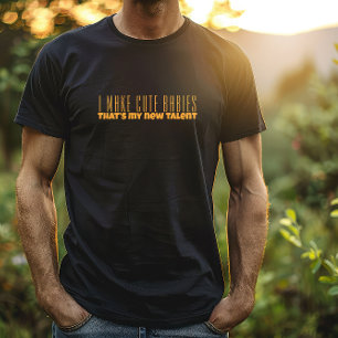 T-shirt Premier papa jour lettre orange humour