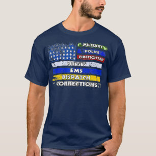 T-shirt Premier répondant Cadeau EMS Pompier Police
