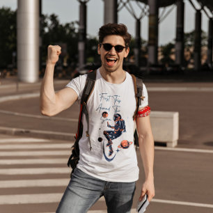 T-shirt Premier Voyage Moderne Autour Du Soleil