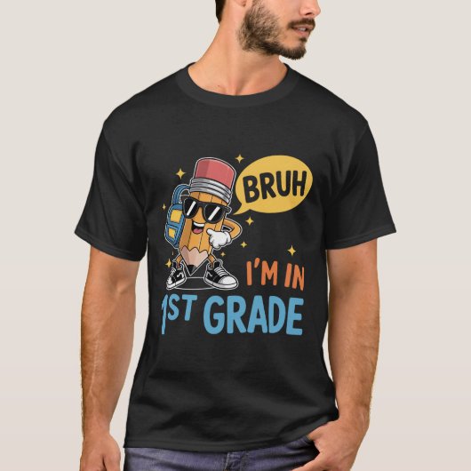 T-shirt Première Année De Retour À L'École Bruh Je Suis En (Devant)