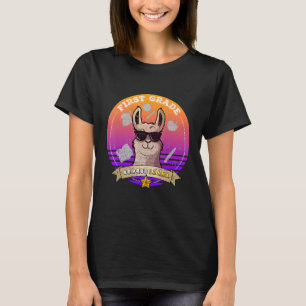 T-shirt Première année No Prob Llama Distressed Retour à l
