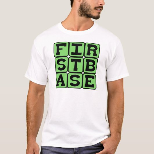 T-shirt Première base, position de baseball (Devant)