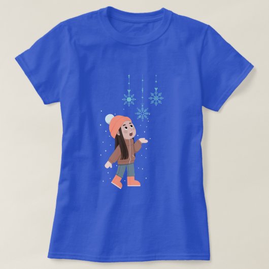 T-shirt Première chute de neige (Design devant)