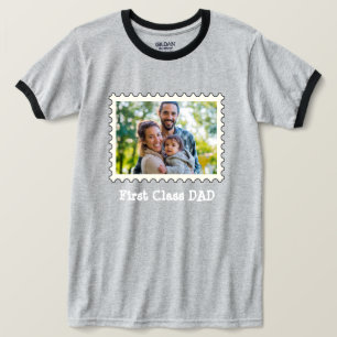 T-shirt PREMIÈRE CLASSE DAD Best Papa photo horizontale pe