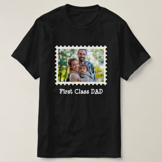 T-shirt PREMIÈRE CLASSE DAD Best Papa photo horizontale pe (Design devant)