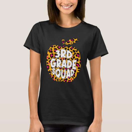 T-shirt Première école 3e année Escadron Leopard Back Scho (Devant)