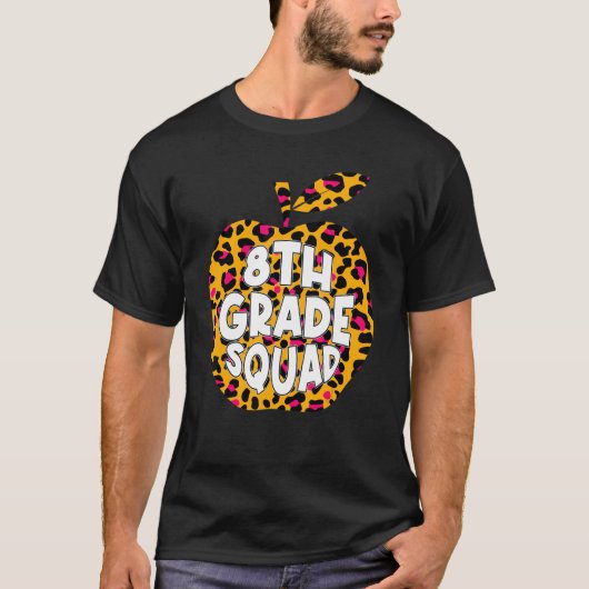 T-shirt Première école 8e année Escadron Leopard Back Scho (Devant)