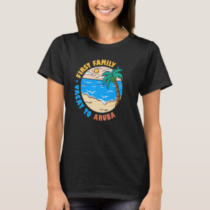 T-shirt Première Famille Vacay À Aruba Vacances Souvenir