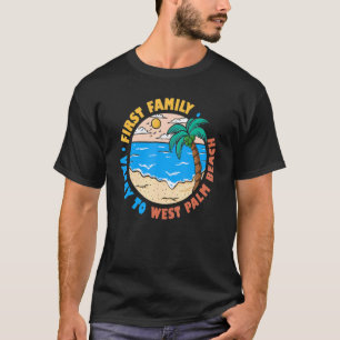 T-shirt Première Famille Vacay À West Palm Beach Floride S