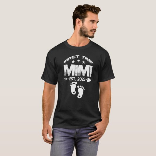 T-shirt Première Fête des pères Mimi 2023 À Être Bébé (Devant entier)
