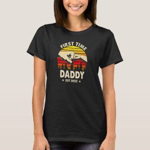 T-shirt Première Fois Daddy 2022 Pour Promoted To Paps Nou