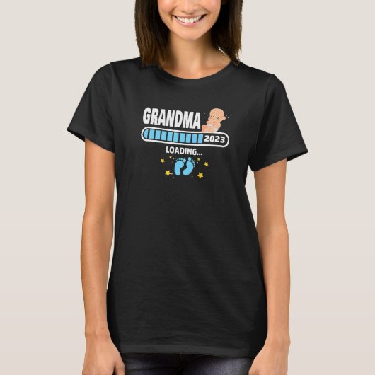 T-shirt Première Fois Grandma Est 2023 Promue À Granny 202 (Devant)