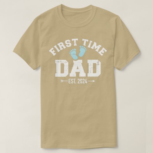 T-shirt Première fois papa 2024 faire-part de grossesse (Design devant)