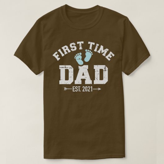 T-shirt Première fois papa est (Design devant)