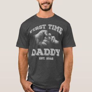T-shirt Première fois Papa Nouveau Papa Est 2022 Fête des 