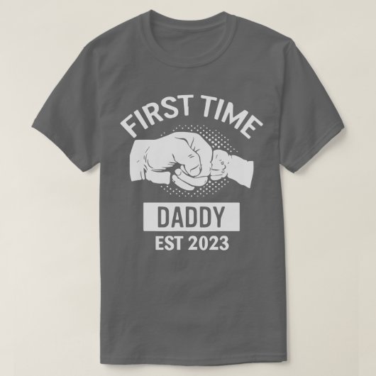 T-shirt Première Fois Papa Nouveau Papa Est 2023 Chemise P (Design devant)