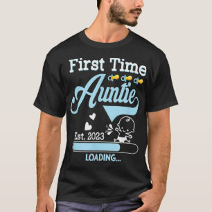 T-shirt Première fois Tante 2023 nouvelle Tante Chargemen