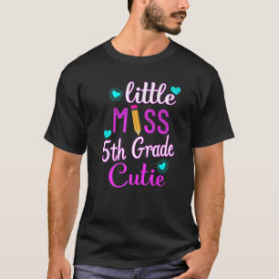 T-shirt Première journée de 5e année Little Miss Cutie de