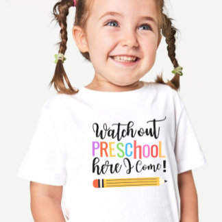 T-Shirt Première journée de la petite fille maternelle, re