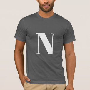 T-shirt Première lettre   Monogram Modern Stylish Trendy