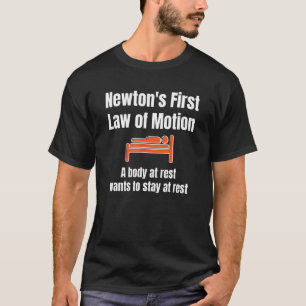 T-shirt Première loi du mouvement de Newton La physique dr