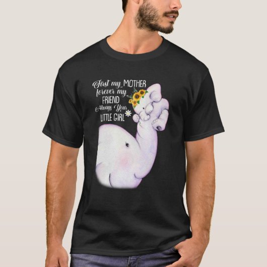 T-shirt Première Ma mère pour toujours Mon ami Elephant Ma (Devant)
