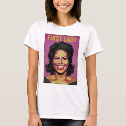 T-shirt Première Madame Michelle Obama - personnalisable (Devant)