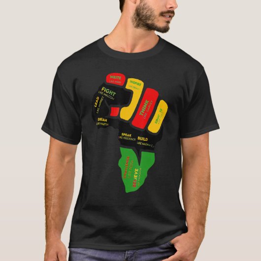T-shirt Première Main Black History Moth Pride Dream Comme (Devant)