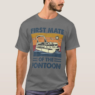 T-shirt Première Mate Du Capitaine Du Bateau Pontoon Ponto