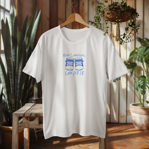 T-shirt Premières chaussures de bébé bleu clair pour la fê