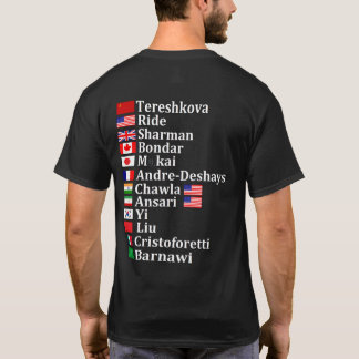 T-shirt Premières femmes astronautes du monde entier