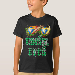 T-shirt Premières Noël Drôle En Momma Tinsel Volleyball Ma