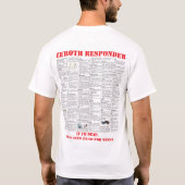 T-shirt Premiers Répondants Zéro (Dos)