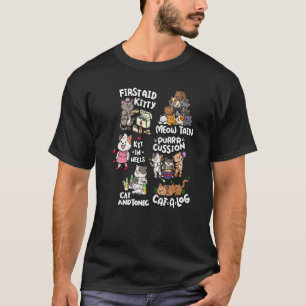 T-shirt Premiers soins Kitty Meow Tain Chat un journal Cha