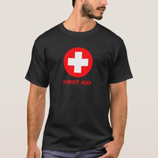 T-shirt Premiers soins - Médicaments (Croix) - Ambulance, (Devant)