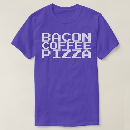 T-shirt Premium Bacon Coffee Pizza (Design devant)