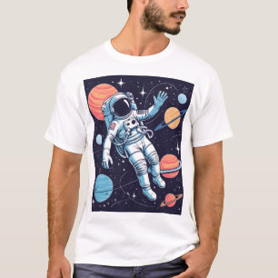 T-shirt Premium Explorer : astronaute sur un vaiss