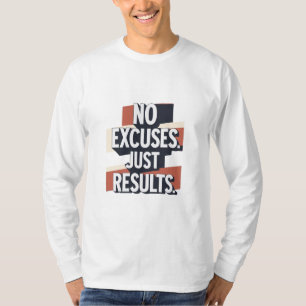 T-shirt Premium Gym Wall Art – “NO EXCUSES. JUST RESULTS.”