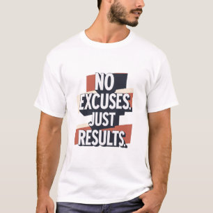 T-shirt Premium Gym Wall Art – “NO EXCUSES. JUST RESULTS.”