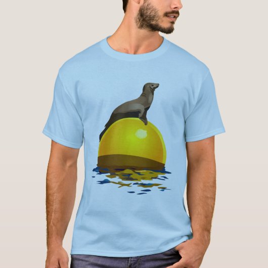 T-shirt Prendre un bain de soleil l'otarie (Devant)