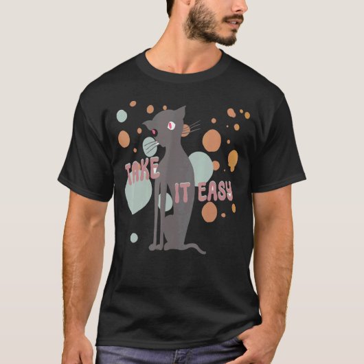 T-SHIRT PRENDS ÇA FACILEMENT CHAT (Devant)