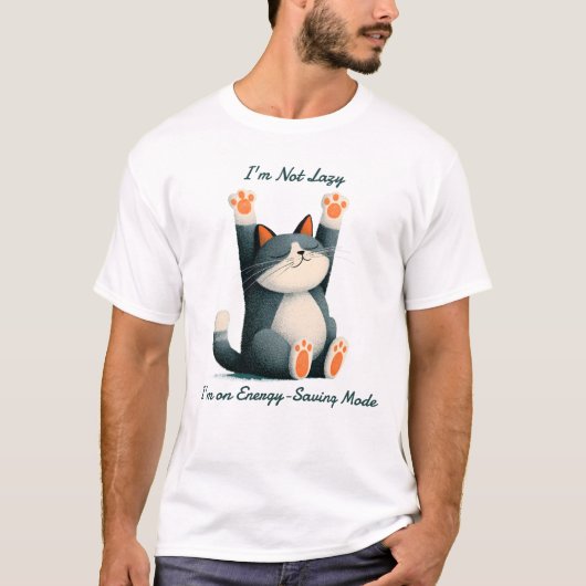 T-shirt Preneur de sieste professionnel Chat drôle endormi (Devant)