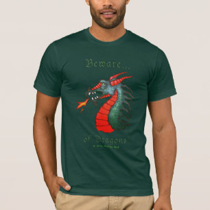 T-shirt Prenez garde des dragons médiévaux