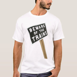 T-shirt Prenez garde des trains