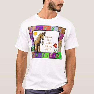 T-shirt Prenez garde du geeks soutenant des cadeaux