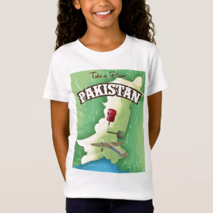 T-Shirt Prenez l'avion Pakistan affiche de voyage