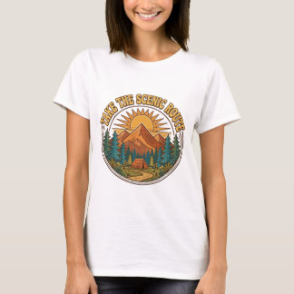 T-shirt Prenez le camping de route 
