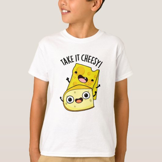 T-shirt Prenez-Le Cheesy Funky Food Pun (Devant)