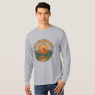 T-shirt Prenez l'itinéraire touristique Gris 