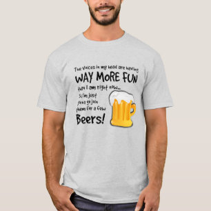 T-shirt Prenez quelques bières avec la voix dans ma tête-l